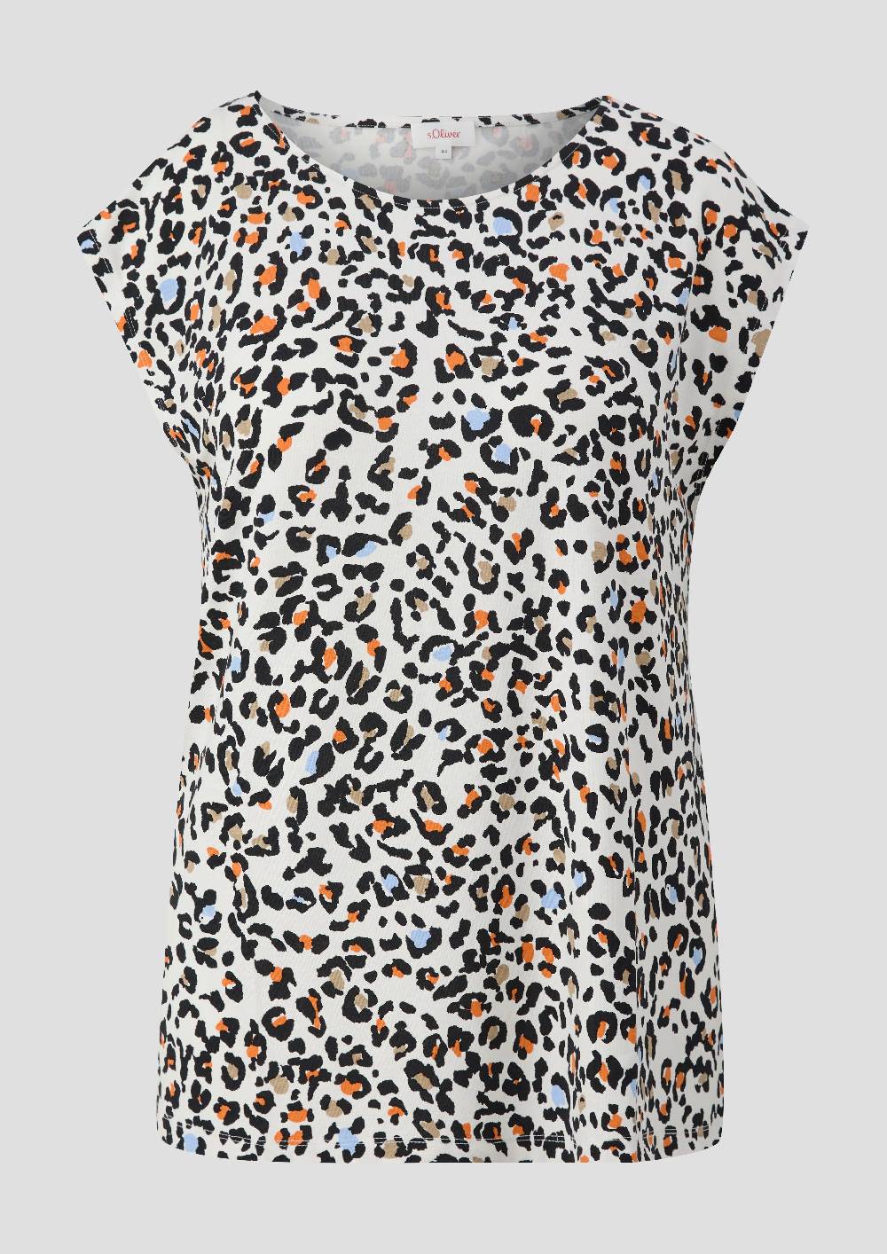 S.Oliver Ärmelloses Shirt In Abstrakter Musterung