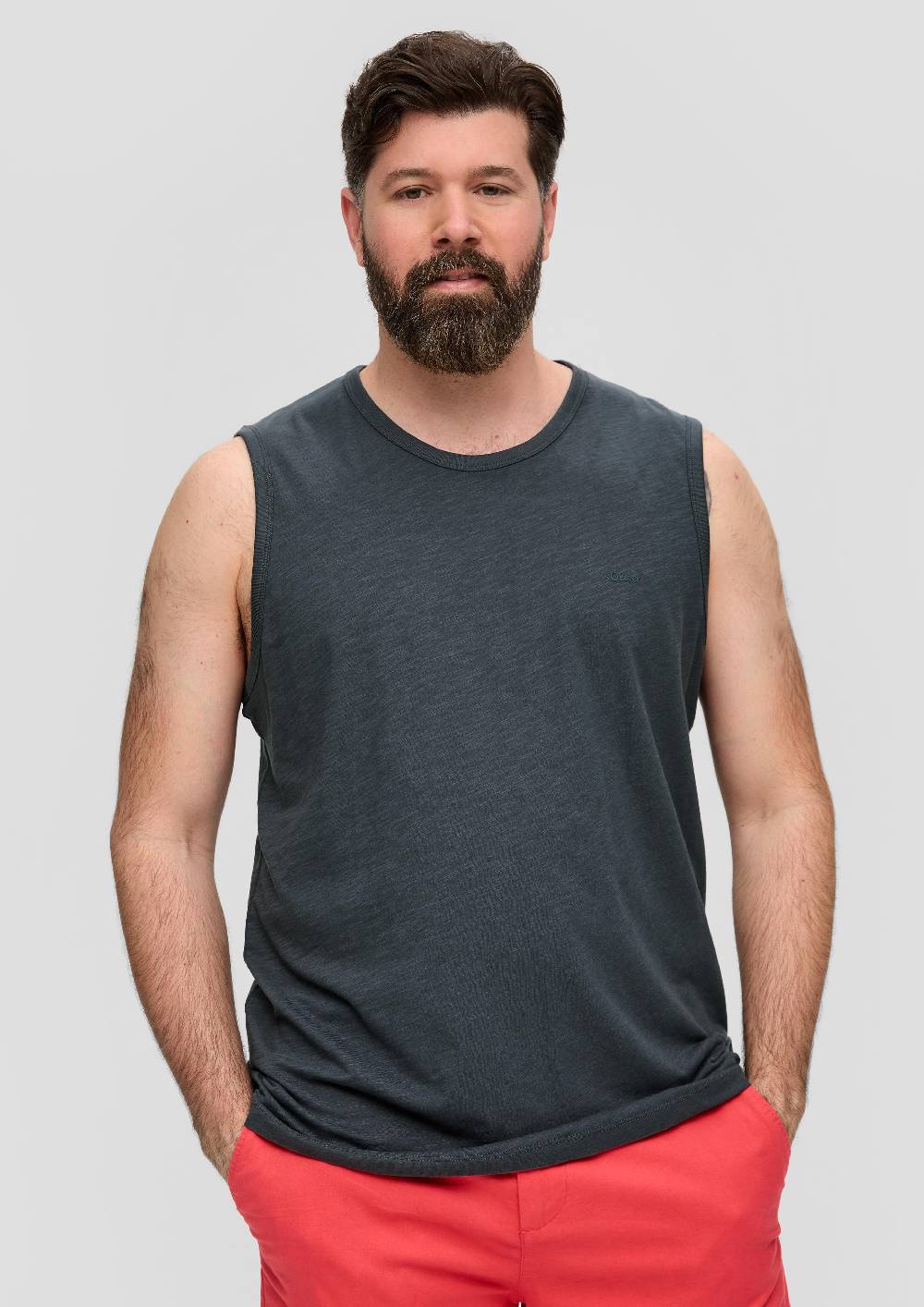 S.Oliver Ärmelloses Shirt Mit Flammgarnstruktur