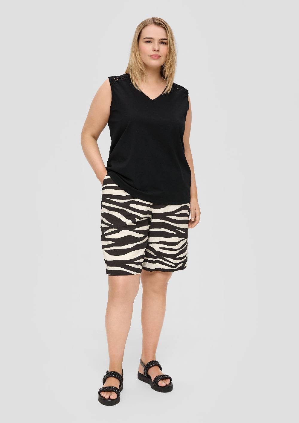 S.Oliver Ärmelloses Shirt Mit Häkeleinsatz