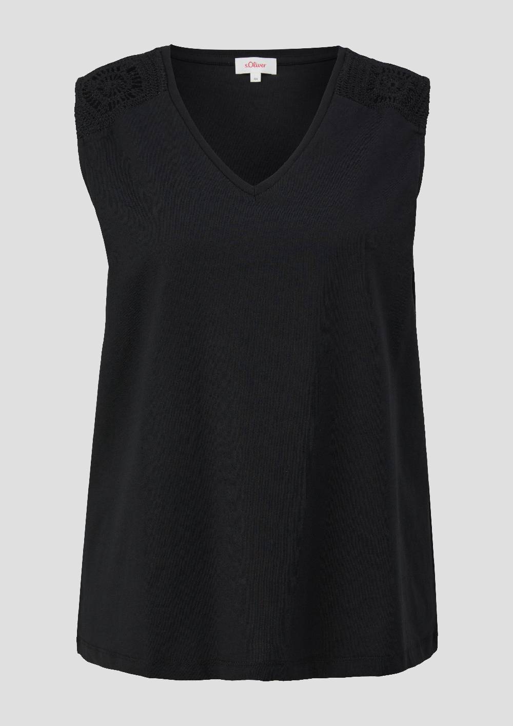 S.Oliver Ärmelloses Shirt Mit Häkeleinsatz