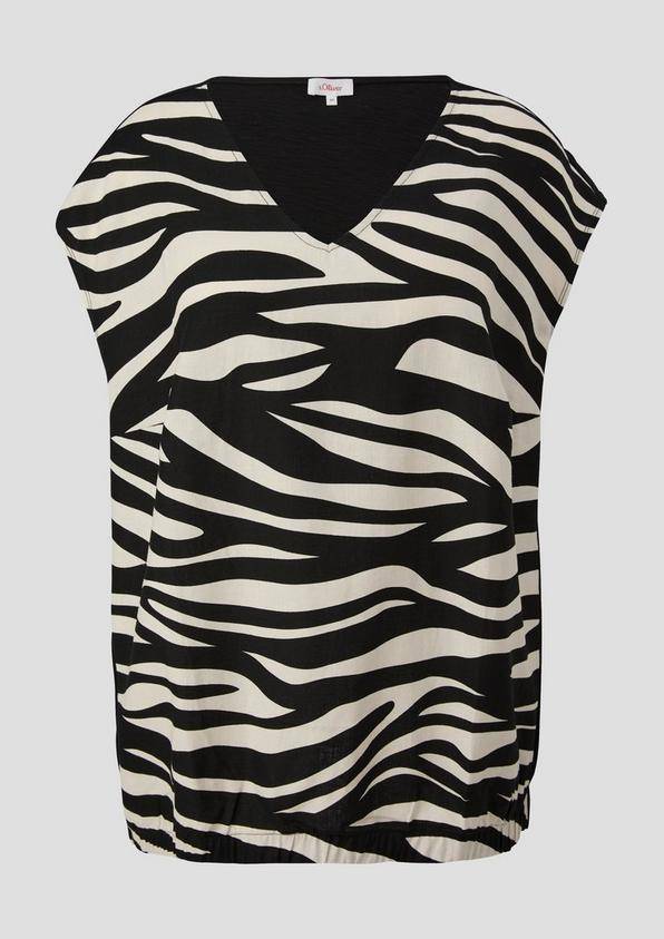 s.Oliver Ärmelloses Shirt mit V-Ausschnitt