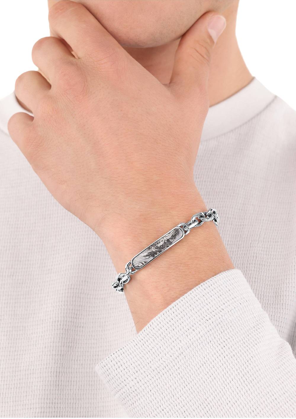 S.Oliver Armkette Mit Jaspis-Steinen