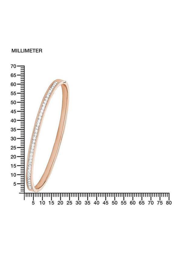 s.Oliver Armreif in IP Rosé mit Kristallglas