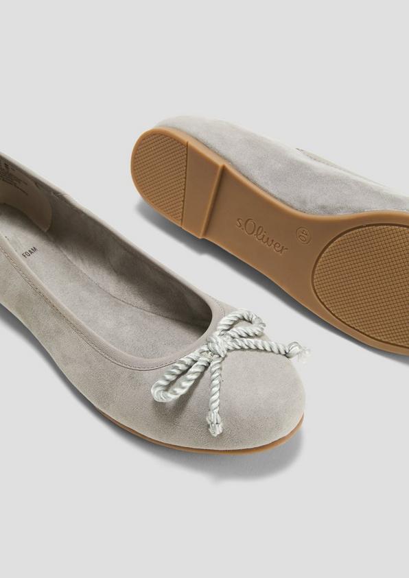 s.Oliver Ballerinas in Leder-Optik mit Schleife