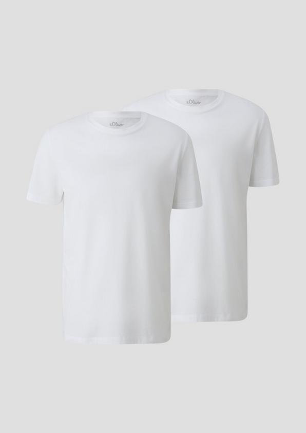 s.Oliver Basic-T-Shirt aus Baumwolle im 2er-Pack
