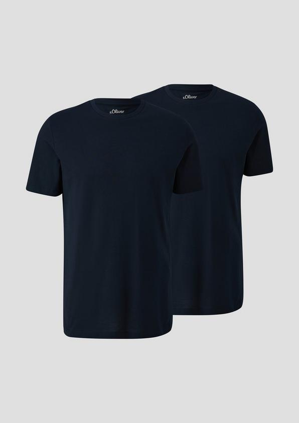 s.Oliver Basic-T-Shirt aus Baumwolle im 2er-Pack