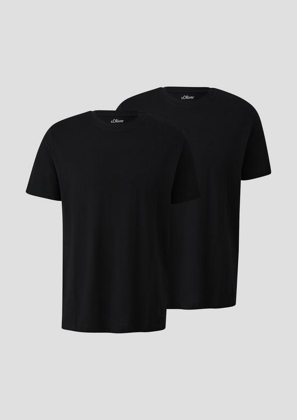 s.Oliver Basic-T-Shirt aus Baumwolle im 2er-Pack