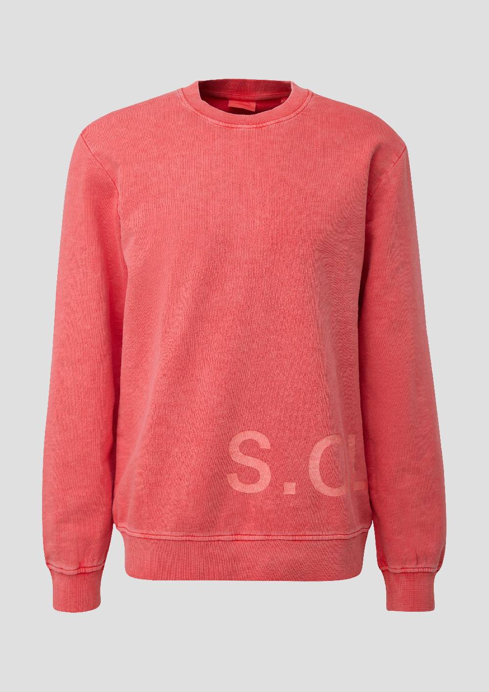 S.Oliver Baumwoll-Sweatshirt Mit Logo-Print