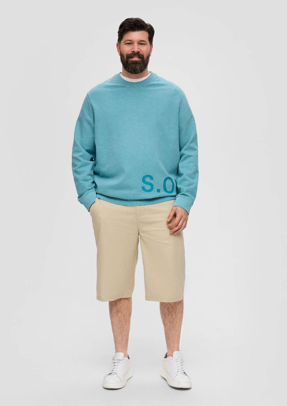 S.Oliver Baumwoll-Sweatshirt Mit Logo-Print