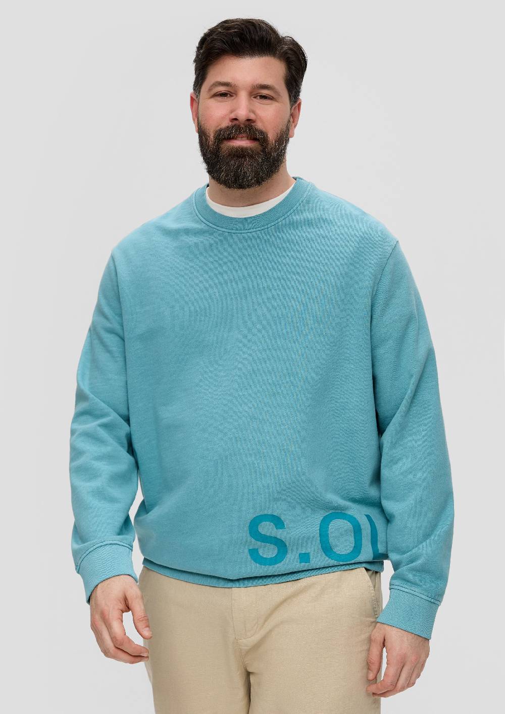 S.Oliver Baumwoll-Sweatshirt Mit Logo-Print