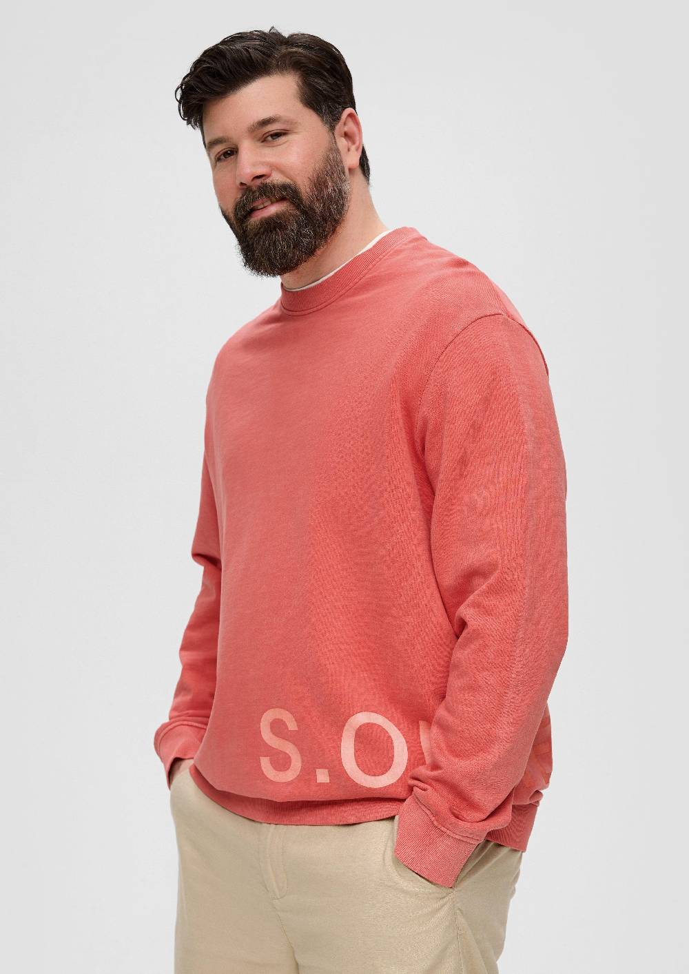 S.Oliver Baumwoll-Sweatshirt Mit Logo-Print