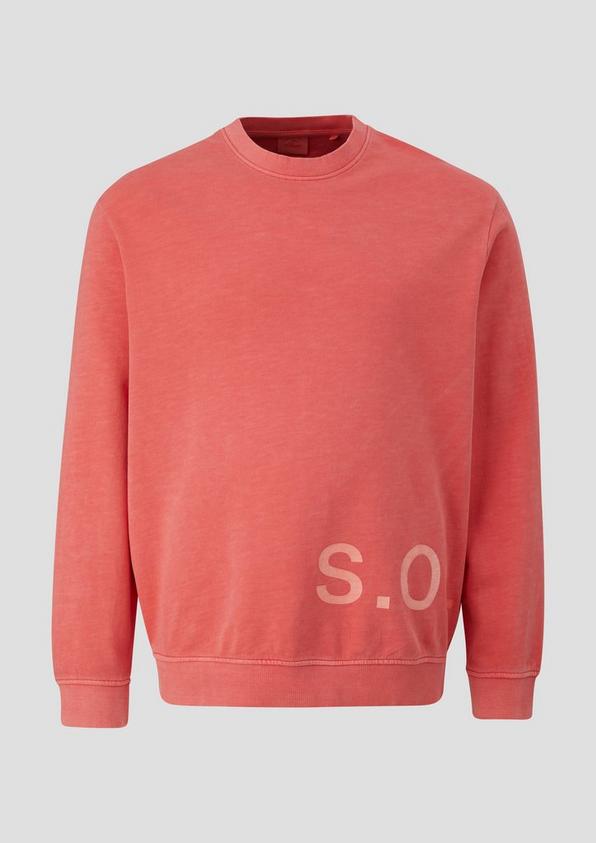 s.Oliver Baumwoll-Sweatshirt mit Logo-Print
