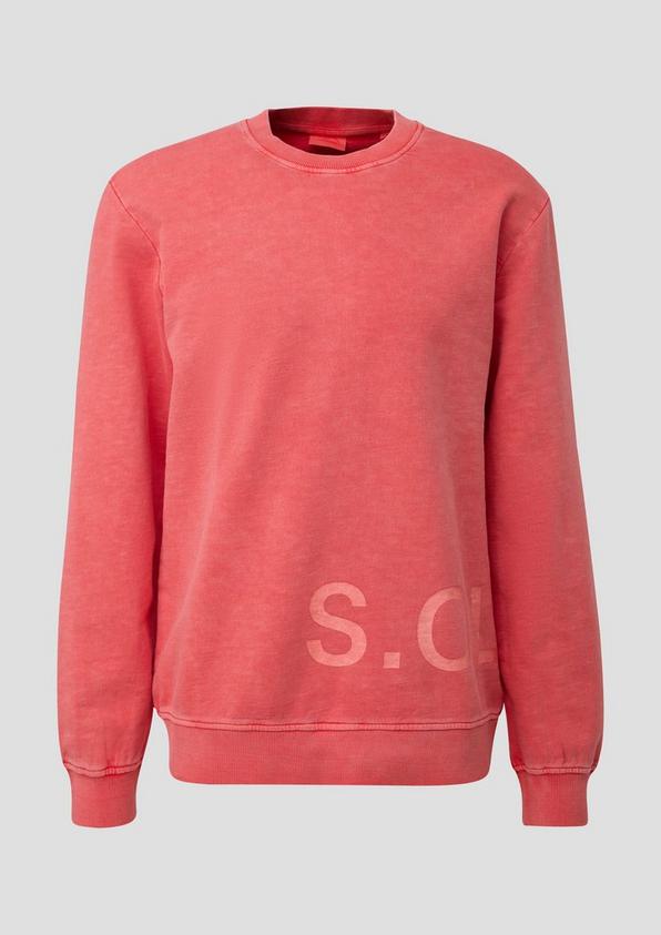 s.Oliver Baumwoll-Sweatshirt mit Logo-Print
