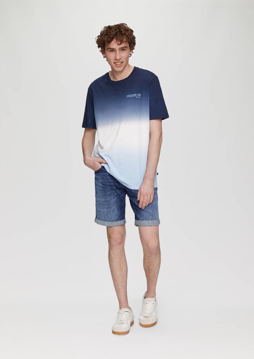 S.Oliver Baumwoll-T-Shirt Mit Farbverlauf