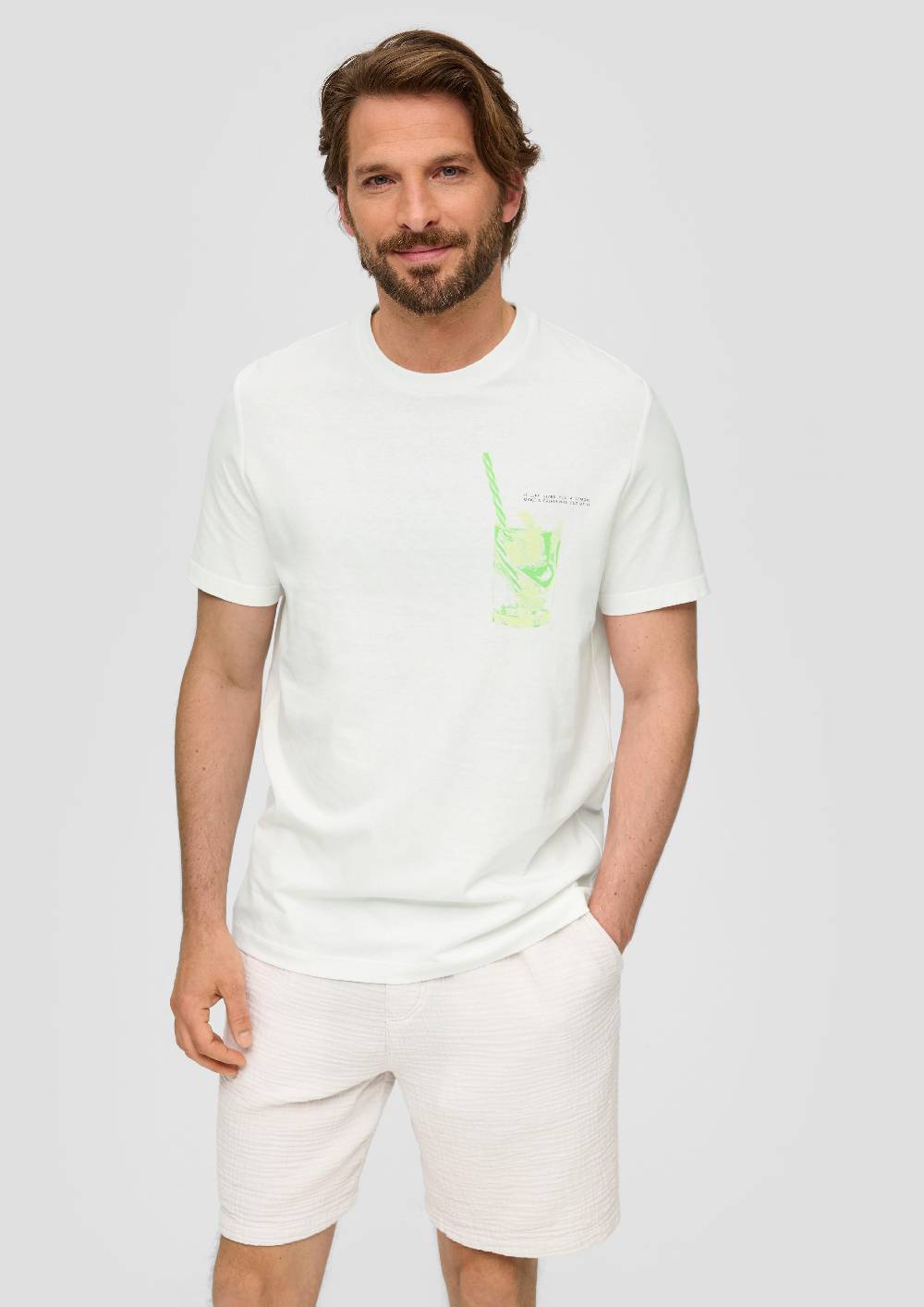 S.Oliver Baumwoll-T-Shirt Mit Frontprint