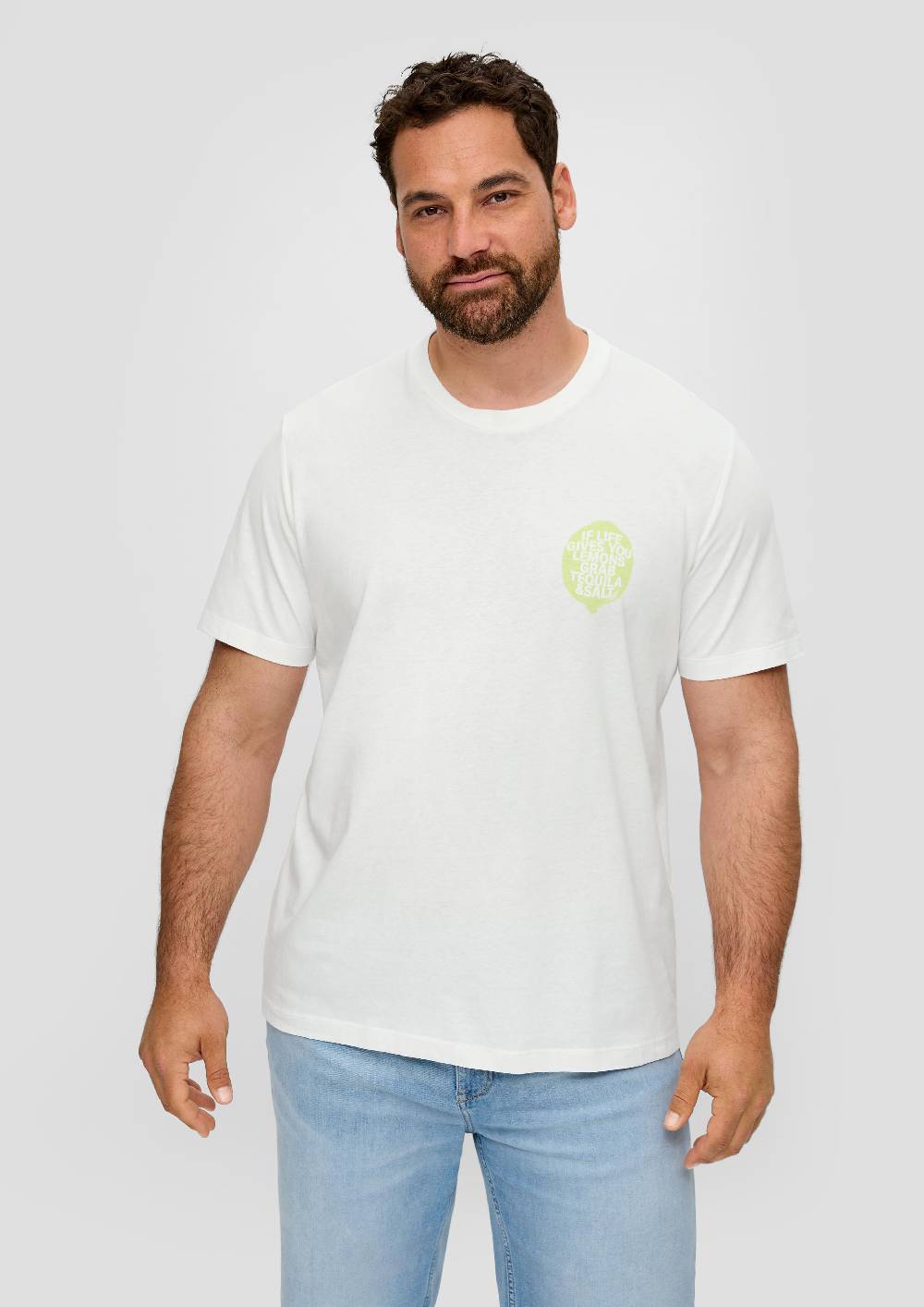 S.Oliver Baumwoll-T-Shirt Mit Frontprint