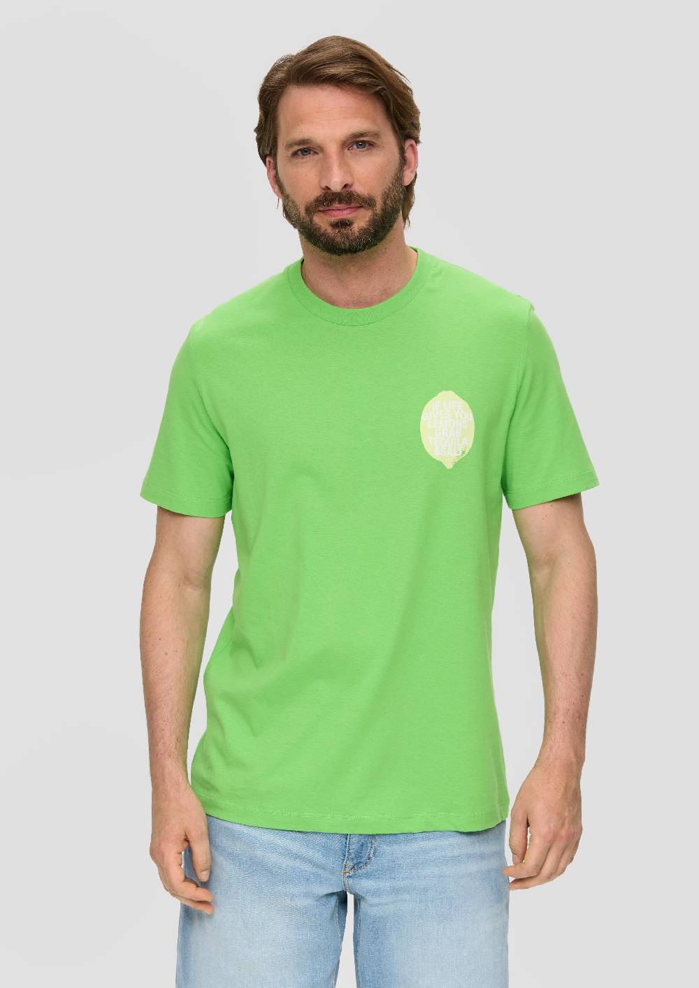S.Oliver Baumwoll-T-Shirt Mit Frontprint