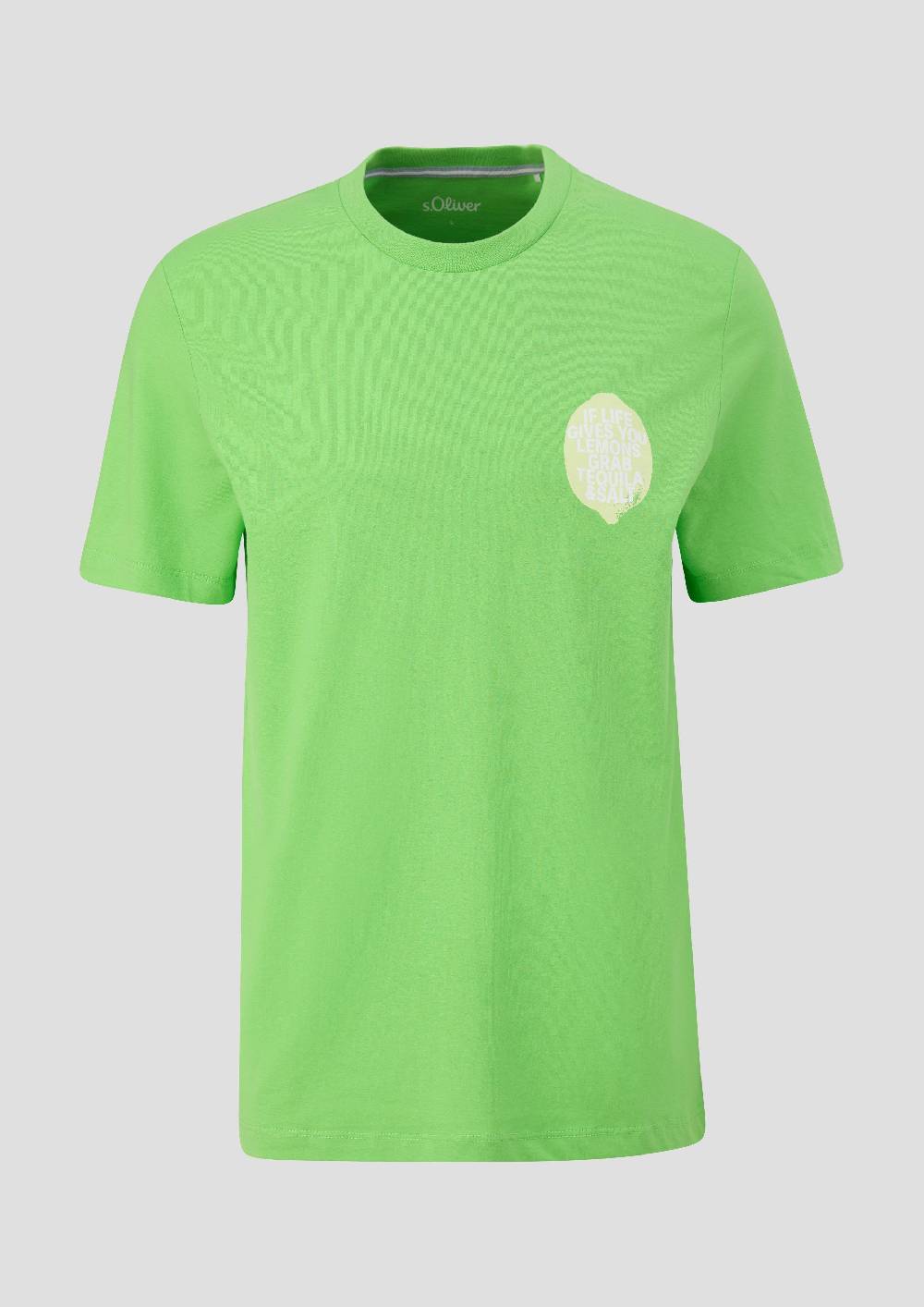 S.Oliver Baumwoll-T-Shirt Mit Frontprint