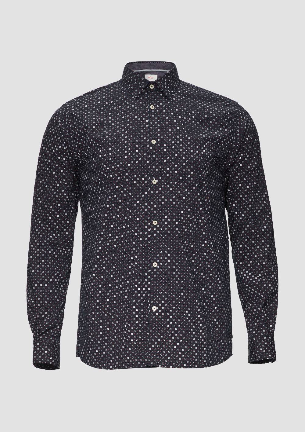 S.Oliver Baumwollhemd Mit Kentkragen