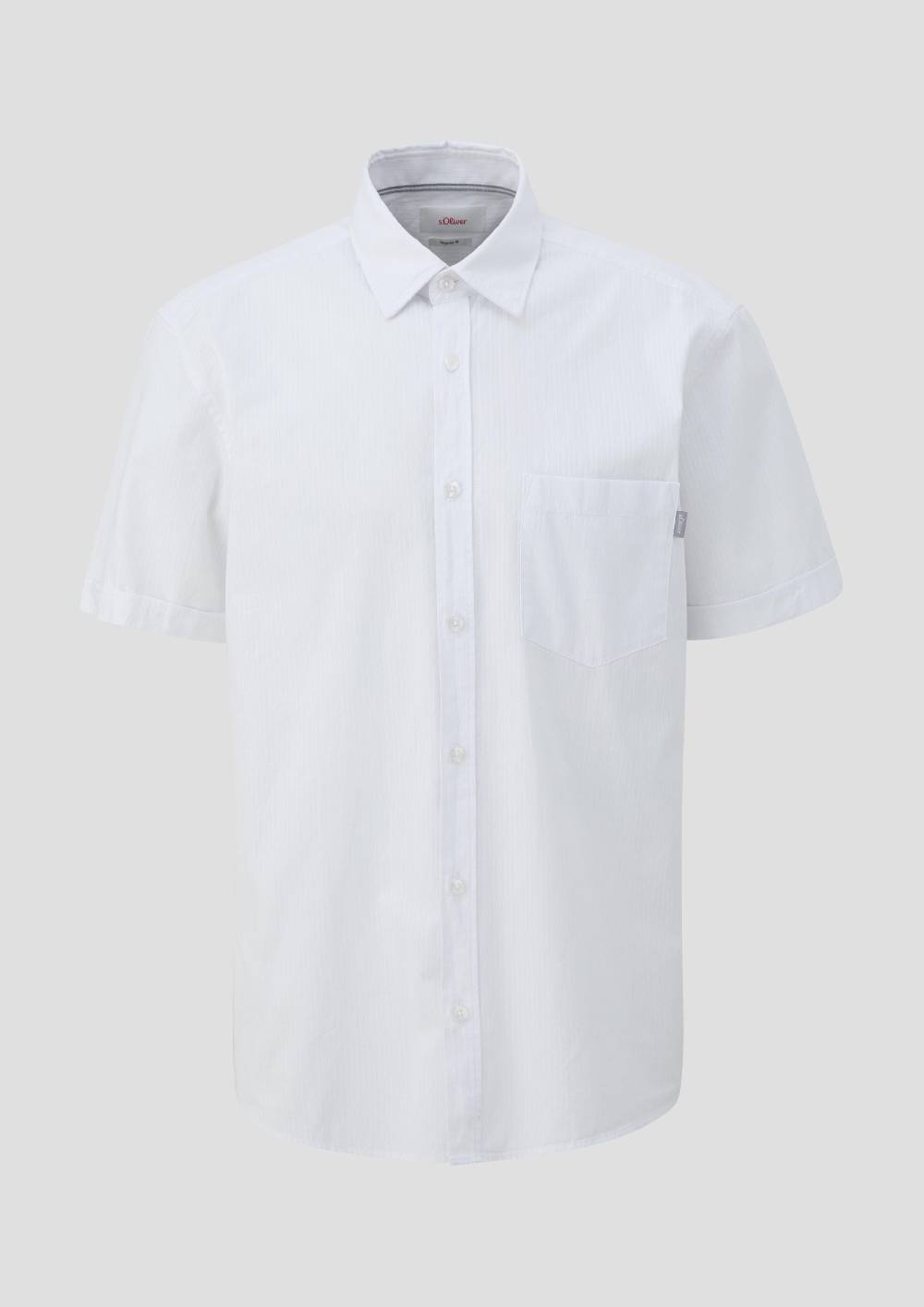 S.Oliver Baumwollhemd Mit Musterstruktur