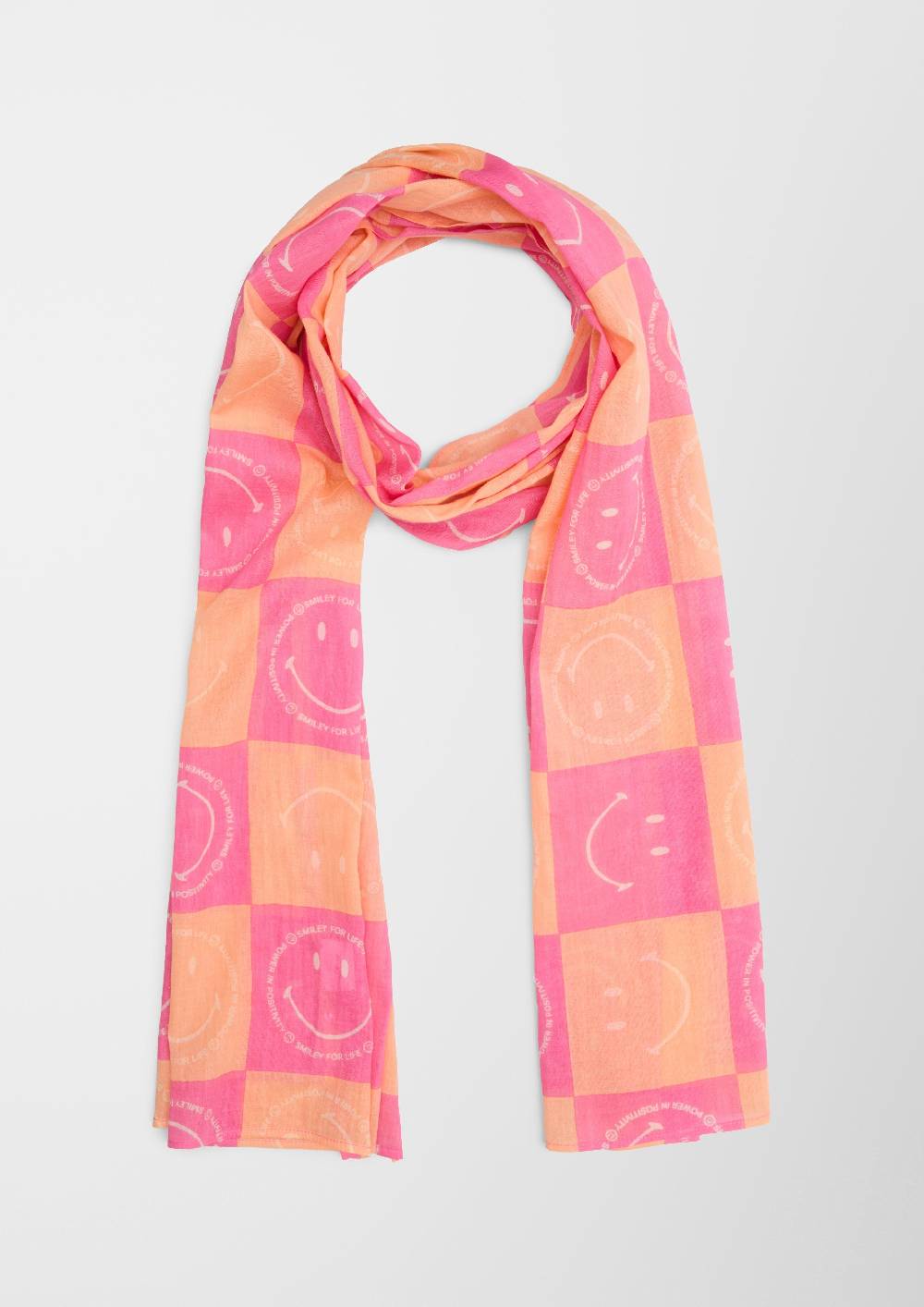 S.Oliver Baumwollschal Mit Smiley®-Allovermuster