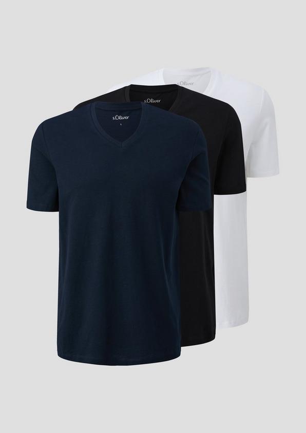 s.Oliver Baumwollshirt im 3er-Pack