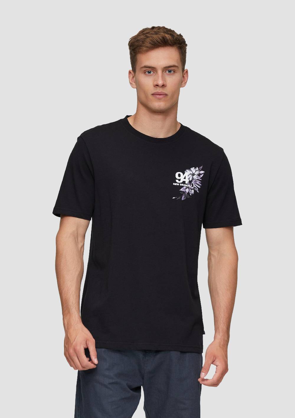 S.Oliver Baumwollshirt Mit Brustprint