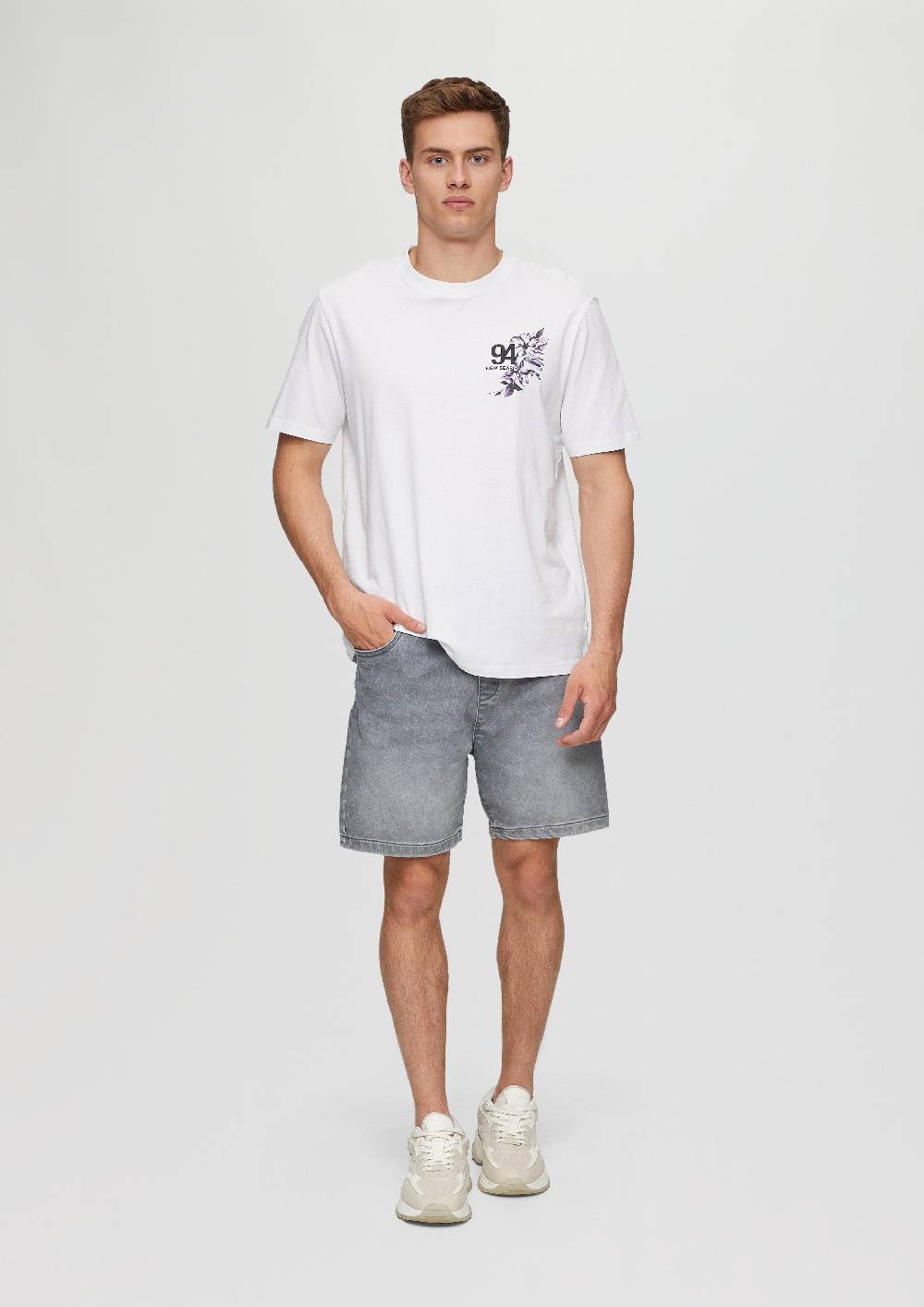 S.Oliver Baumwollshirt Mit Brustprint