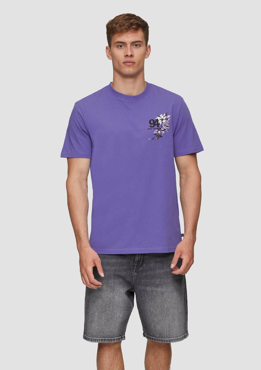 S.Oliver Baumwollshirt Mit Brustprint