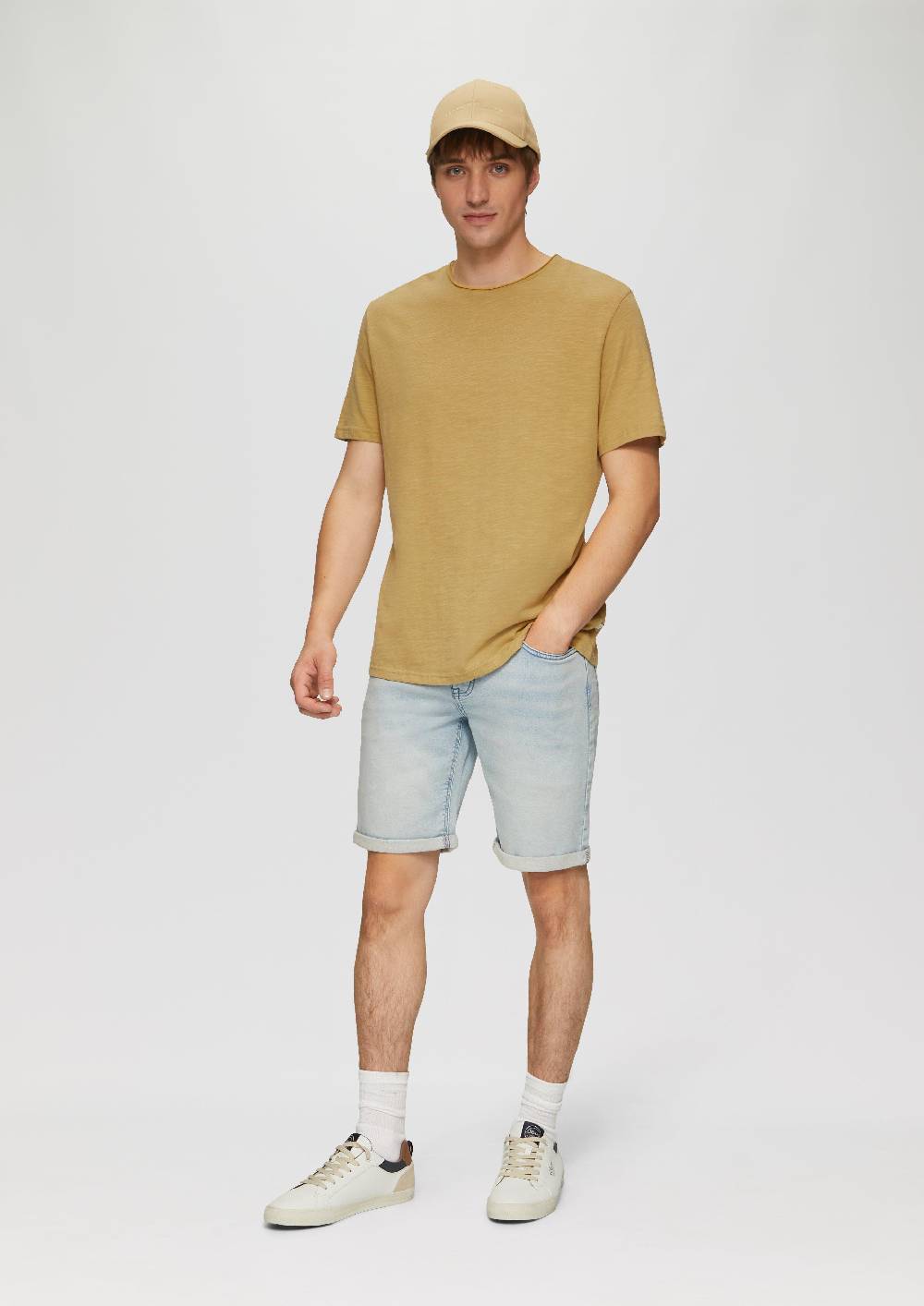 S.Oliver Baumwollshirt Mit Flammgarn-Struktur