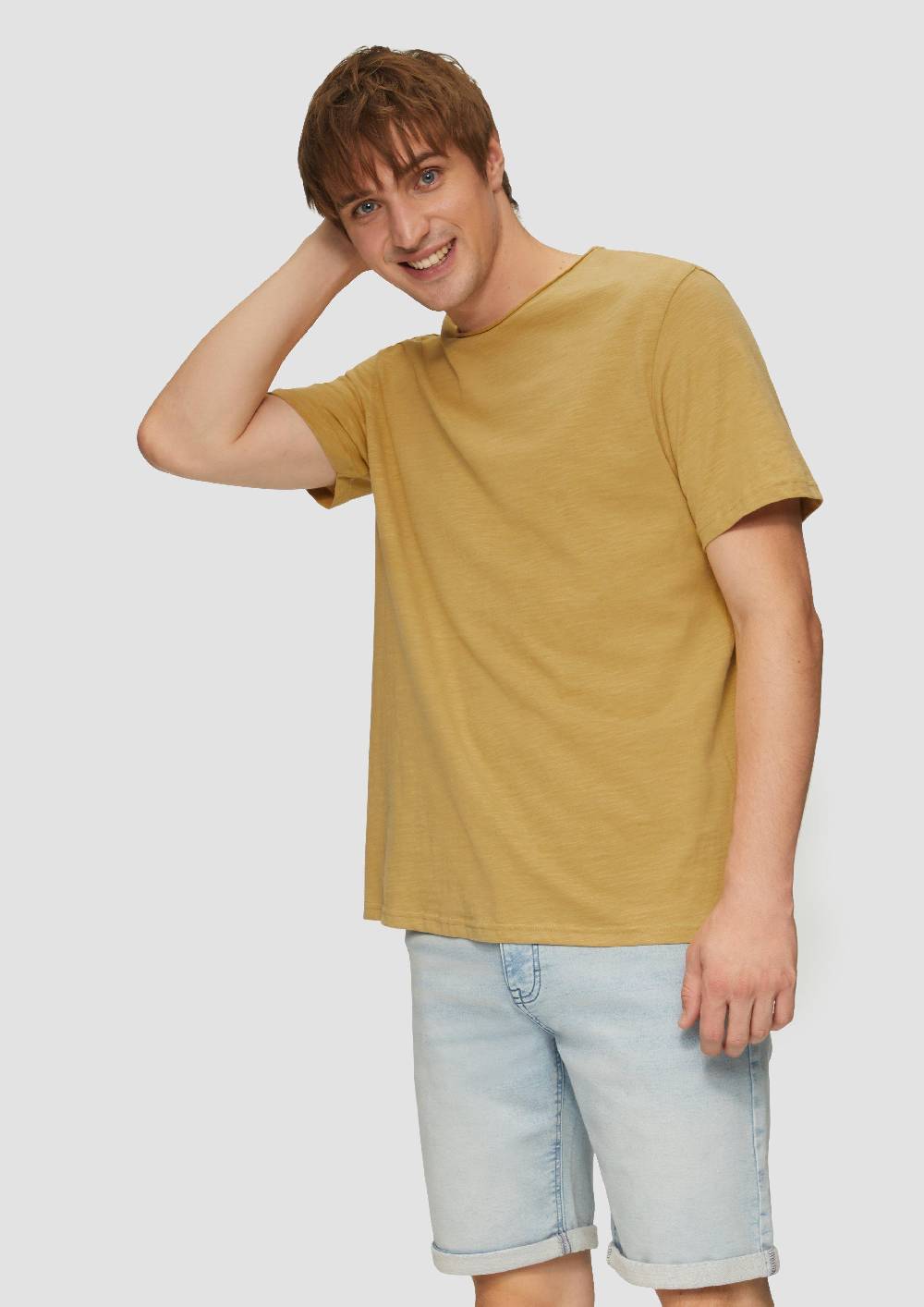 S.Oliver Baumwollshirt Mit Flammgarn-Struktur