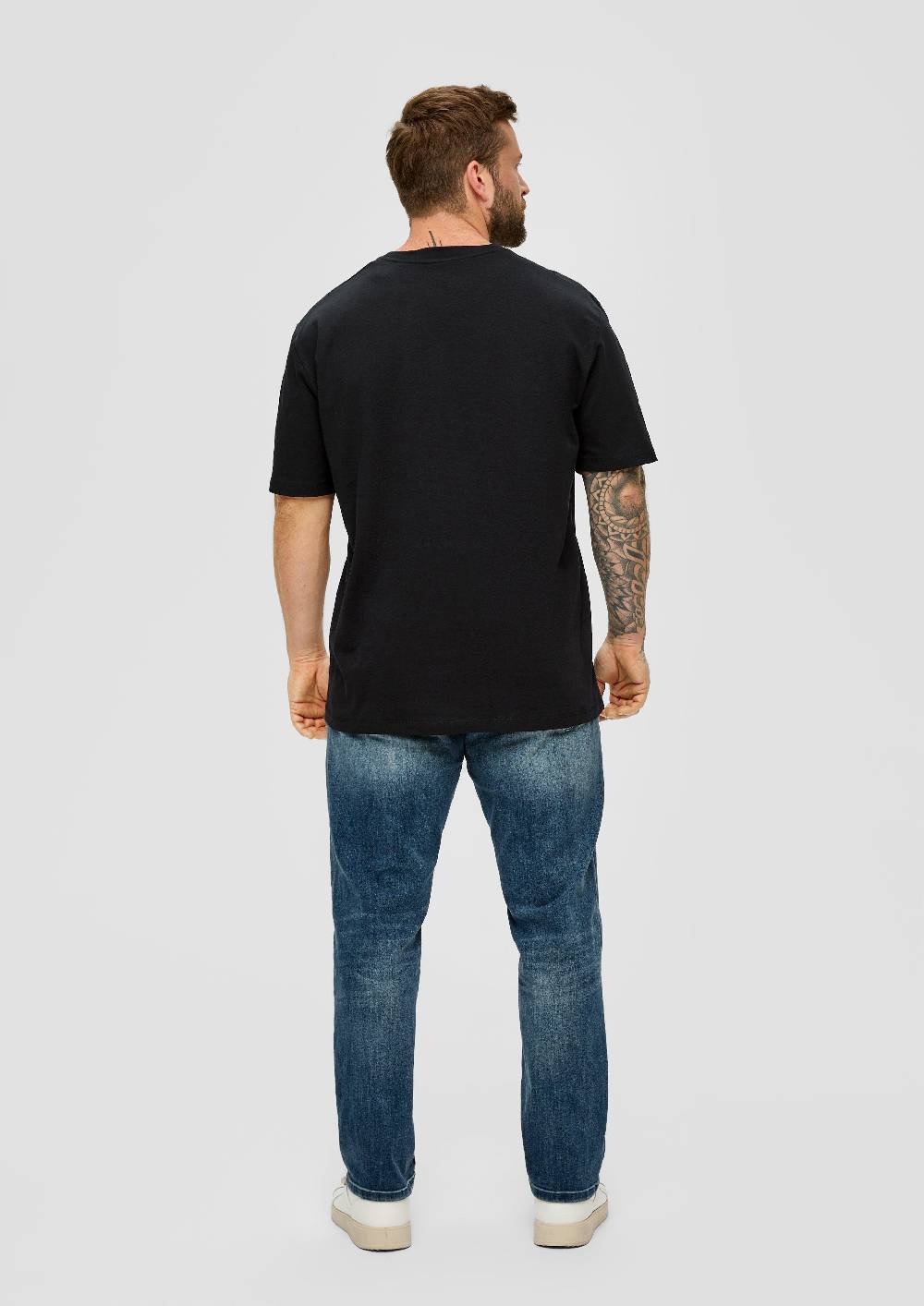 S.Oliver Baumwollshirt Mit Flammgarnstruktur