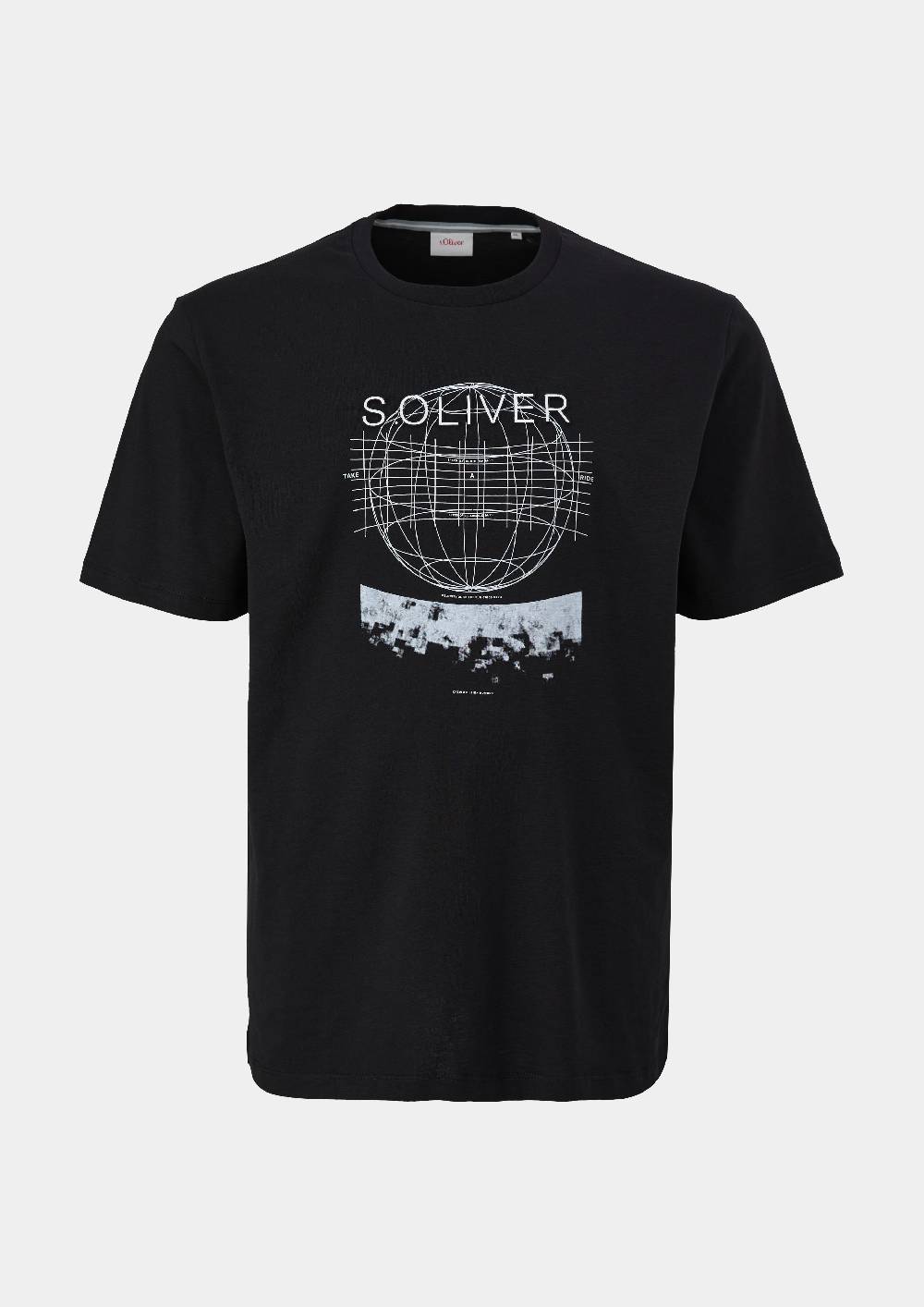 S.Oliver Baumwollshirt Mit Flammgarnstruktur