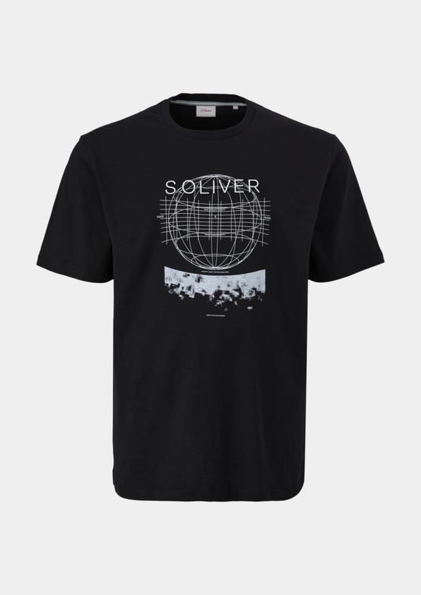 s.Oliver Baumwollshirt mit Flammgarnstruktur