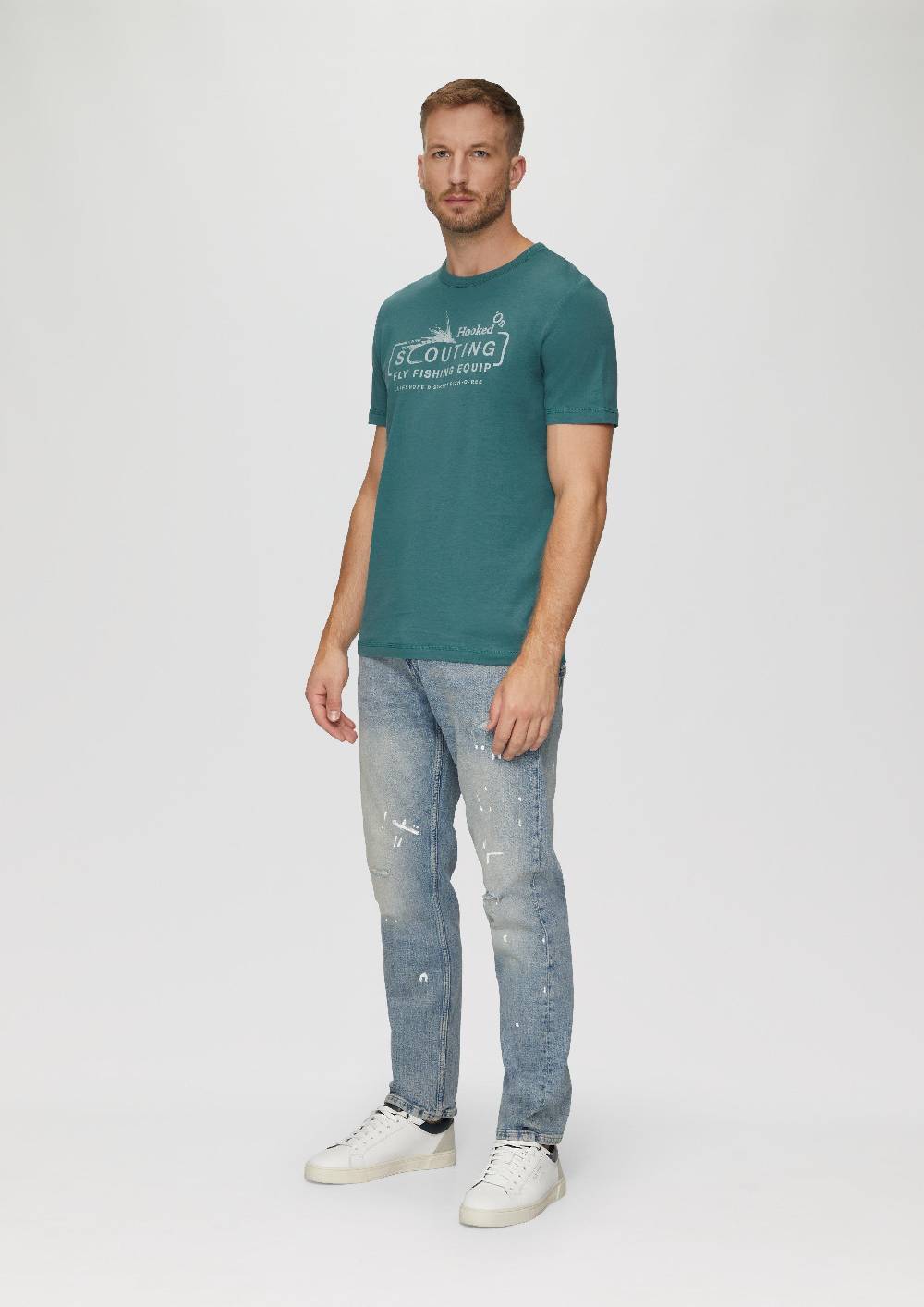 S.Oliver Baumwollshirt Mit Frontprint