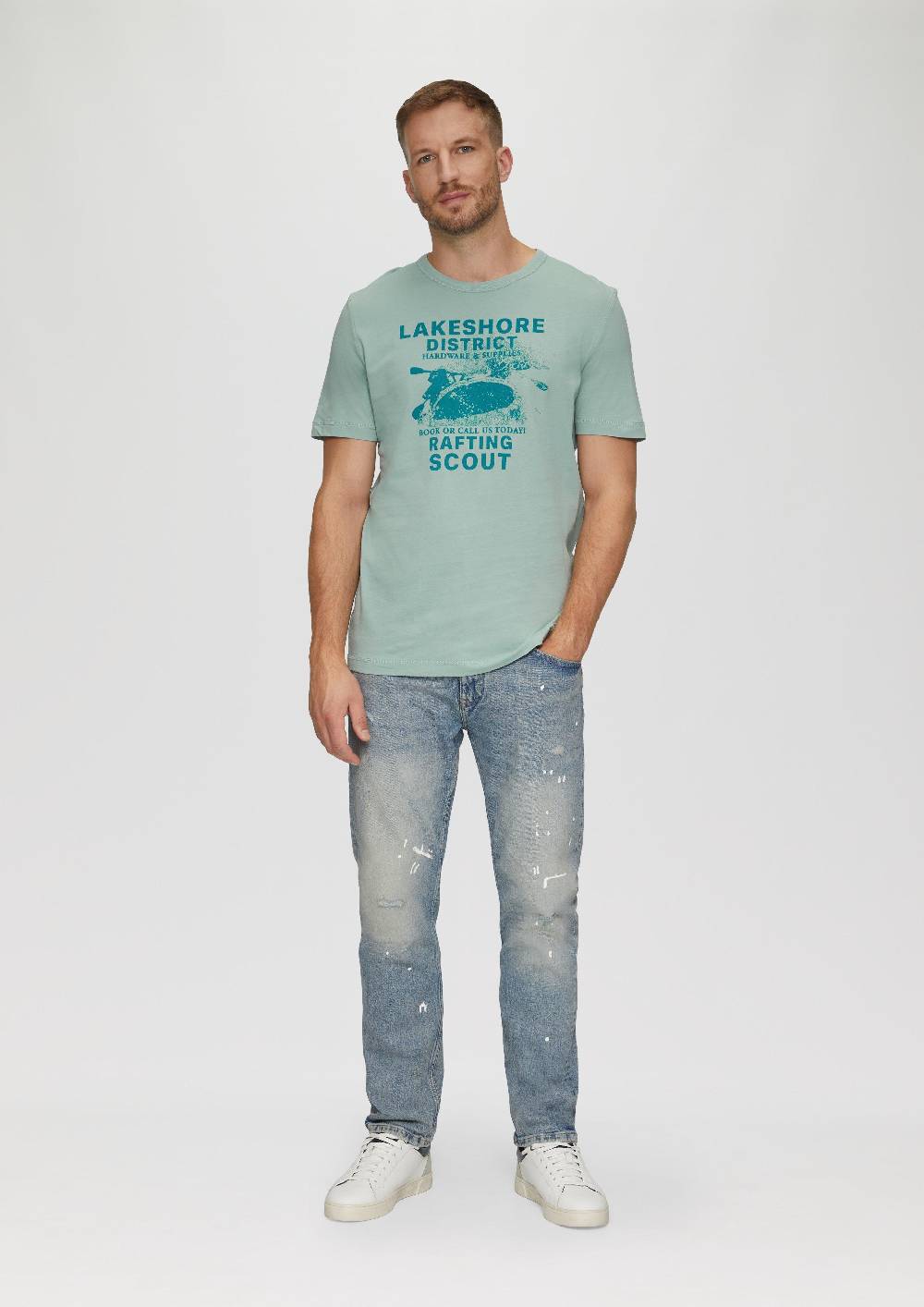 S.Oliver Baumwollshirt Mit Frontprint