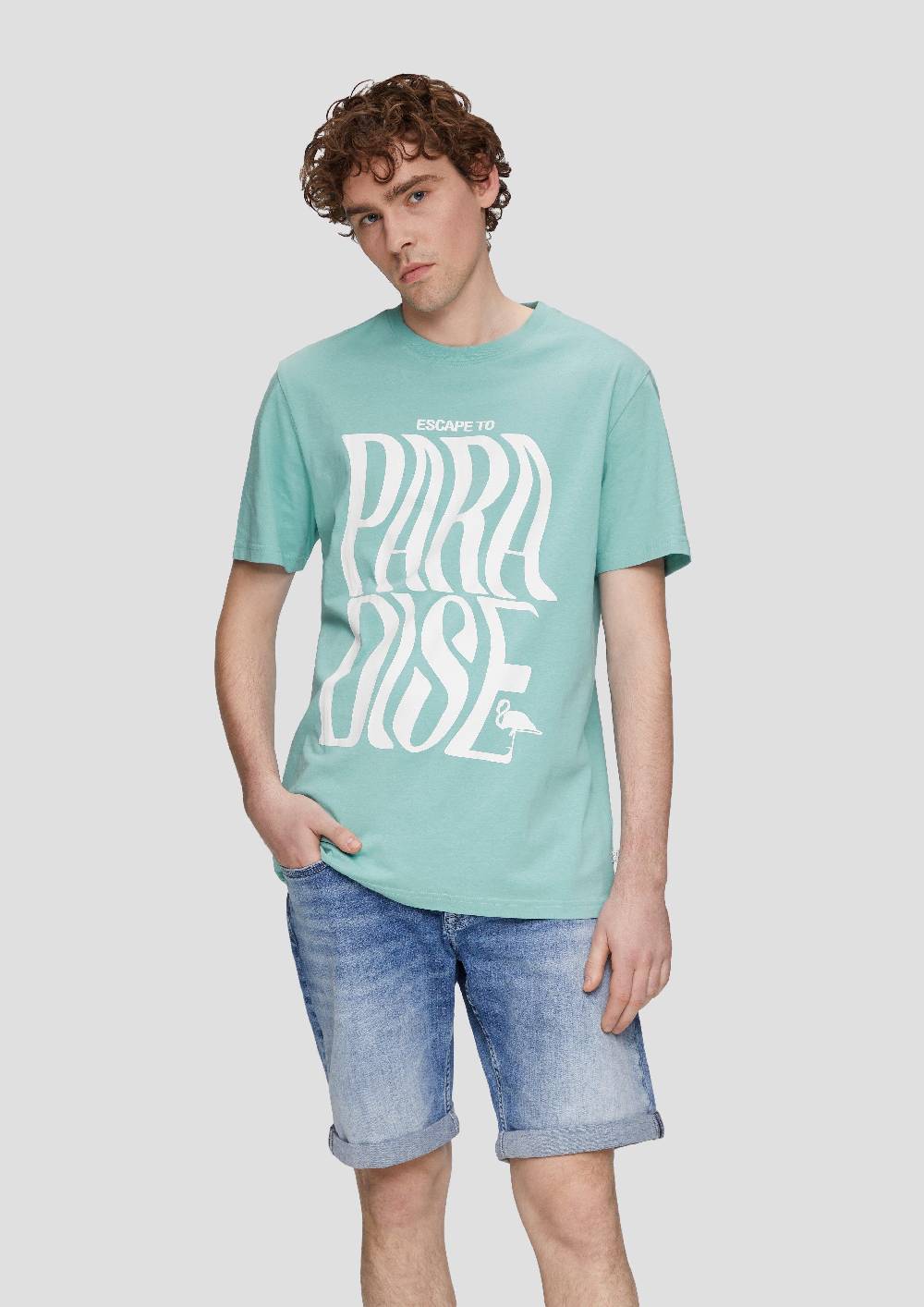 S.Oliver Baumwollshirt Mit Frontprint