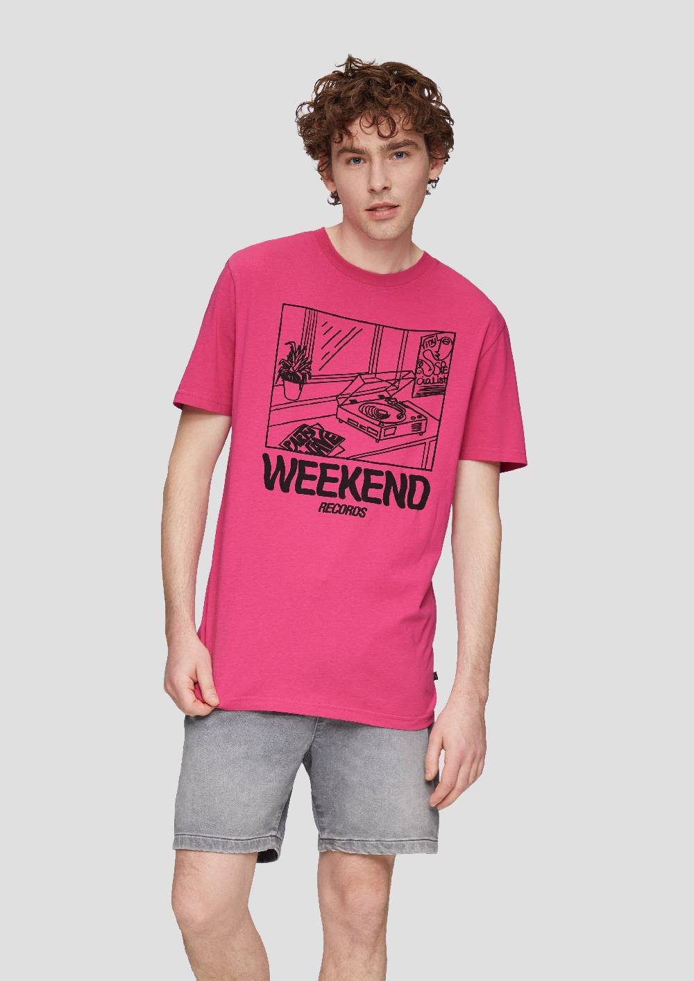 S.Oliver Baumwollshirt Mit Frontprint