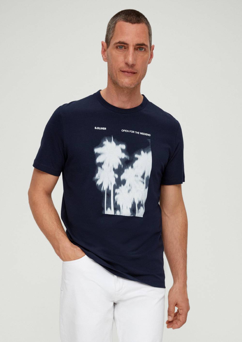 S.Oliver Baumwollshirt Mit Frontprint