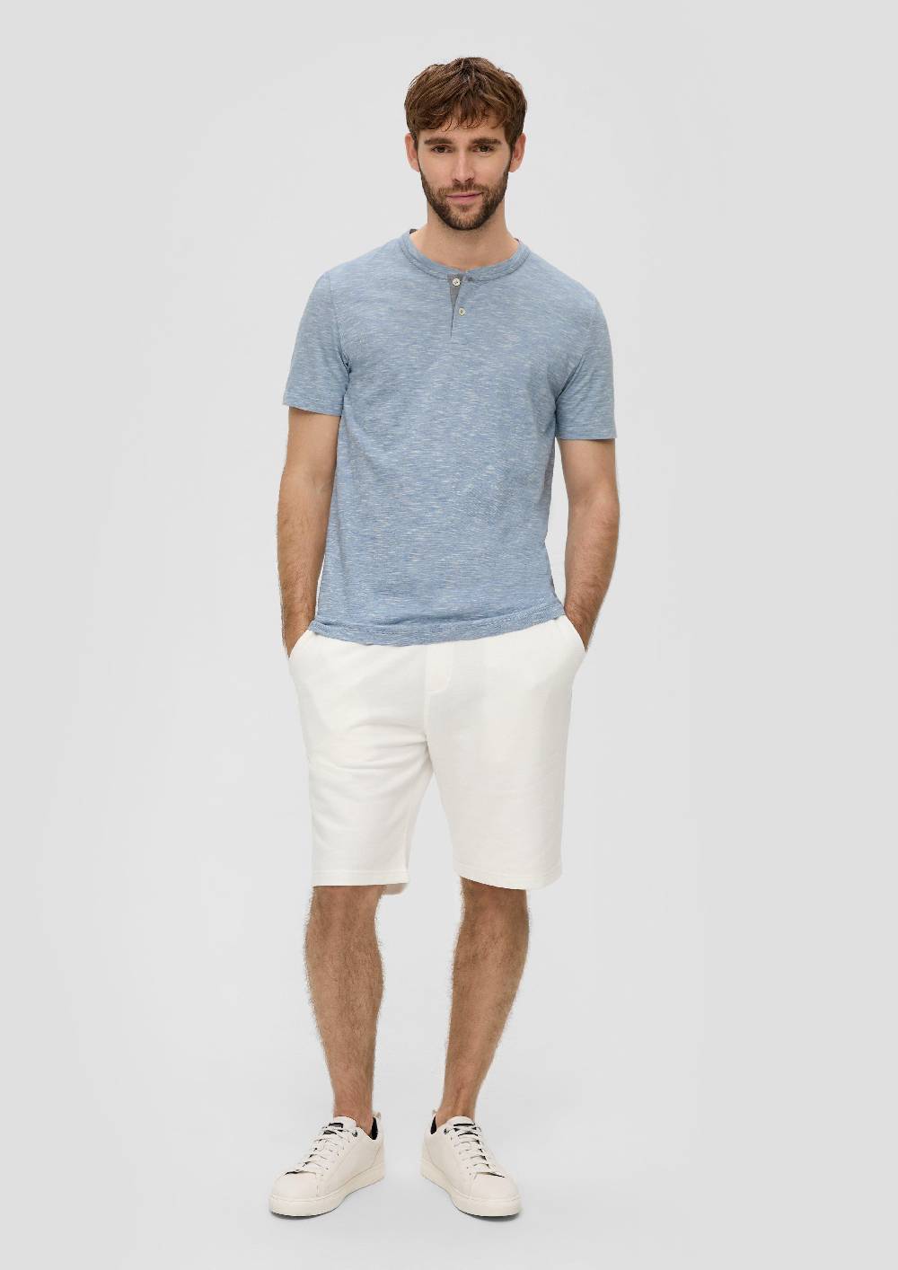 S.Oliver Baumwollshirt Mit Henleyausschnitt