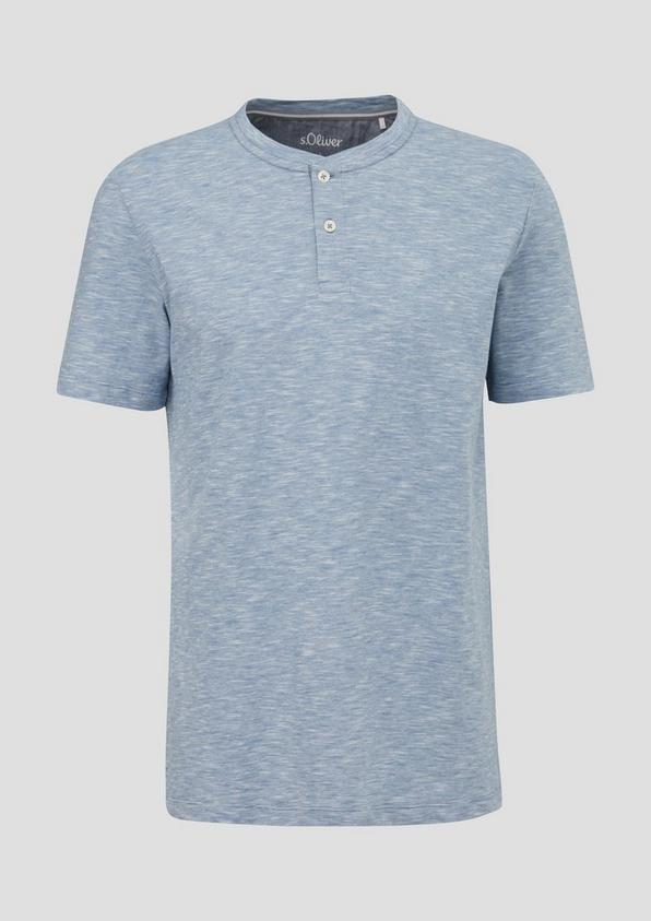 s.Oliver Baumwollshirt mit Henleyausschnitt