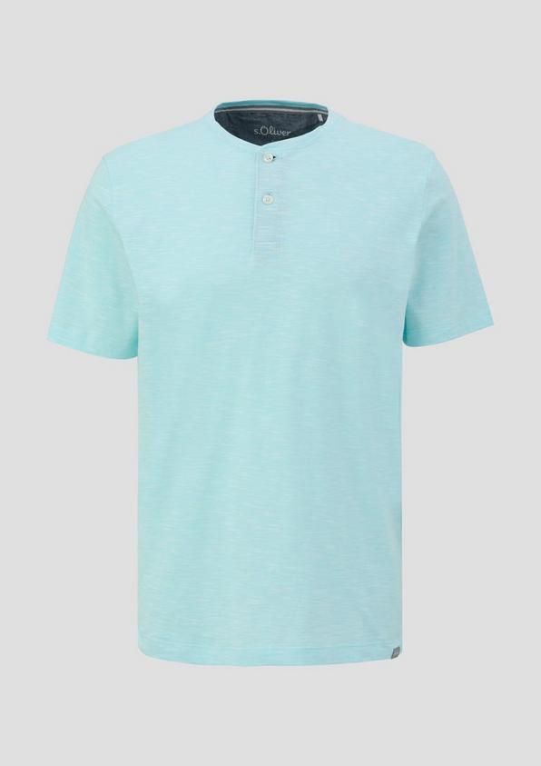 s.Oliver Baumwollshirt mit Henleyausschnitt