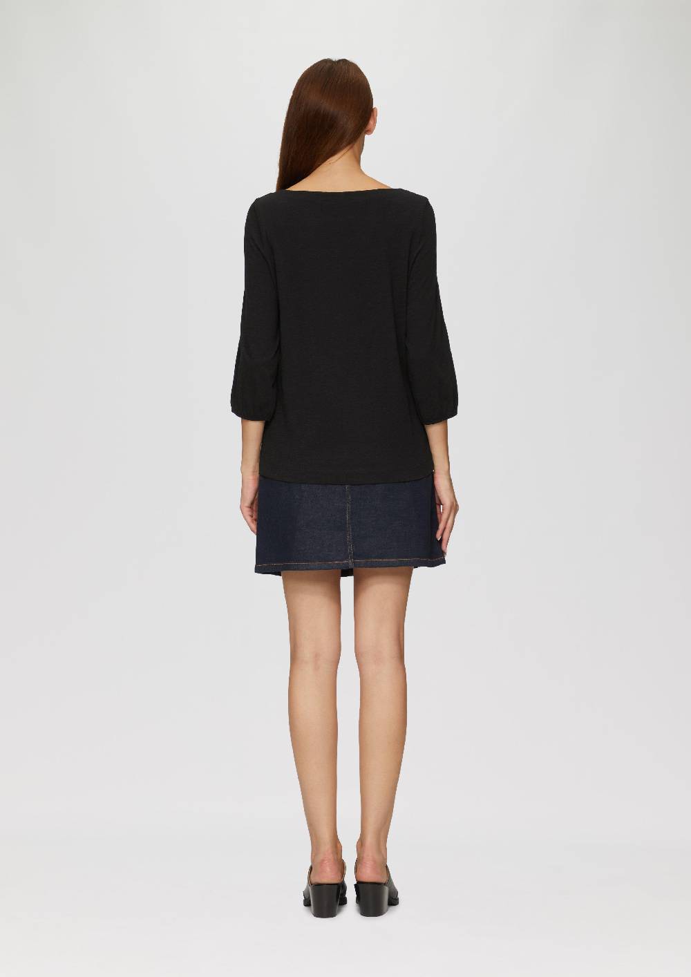 S.Oliver Baumwollshirt Mit U-Boot-Ausschnitt