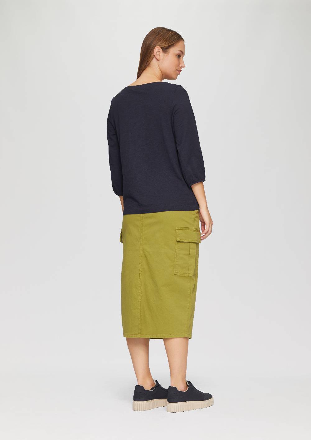 S.Oliver Baumwollshirt Mit U-Boot-Ausschnitt