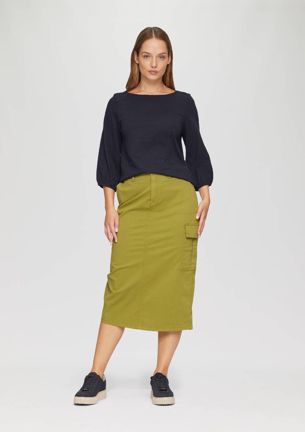 S.Oliver Baumwollshirt Mit U-Boot-Ausschnitt