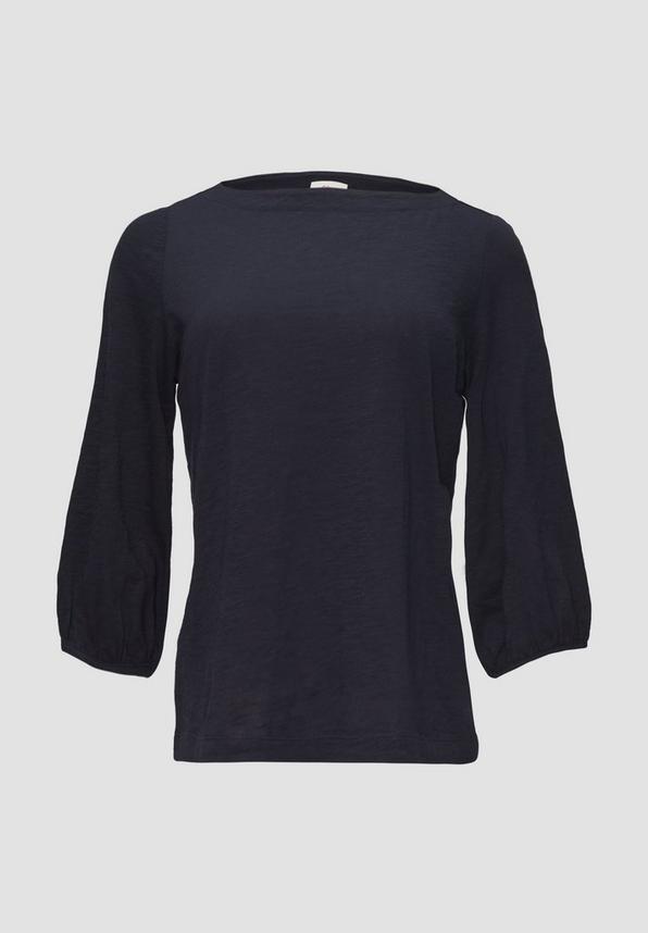s.Oliver Baumwollshirt mit U-Boot-Ausschnitt