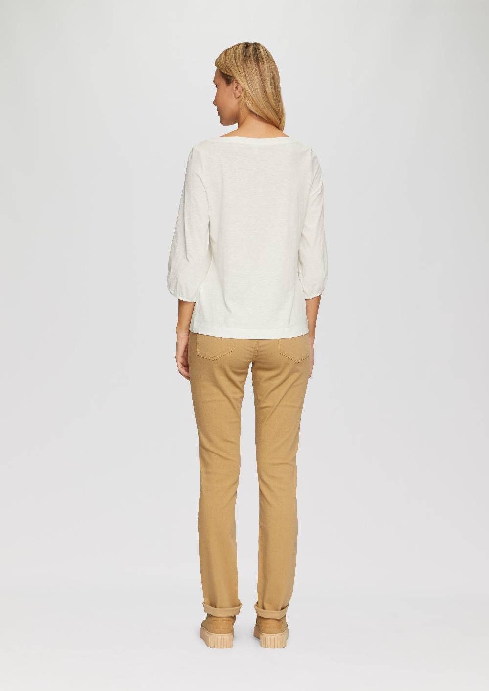 S.Oliver Baumwollshirt Mit U-Boot-Ausschnitt