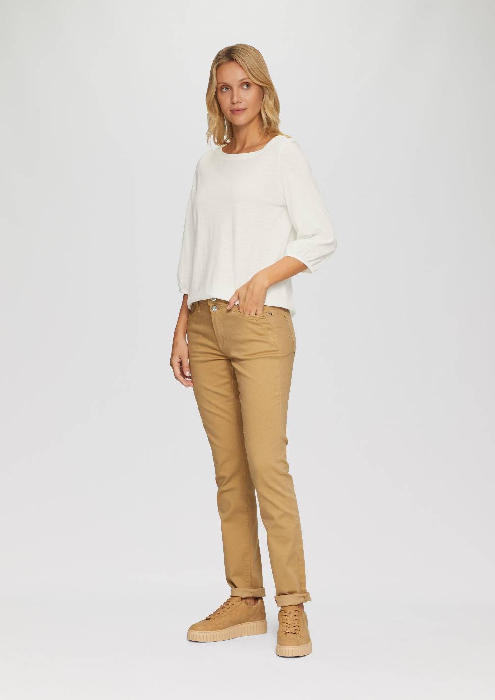 S.Oliver Baumwollshirt Mit U-Boot-Ausschnitt