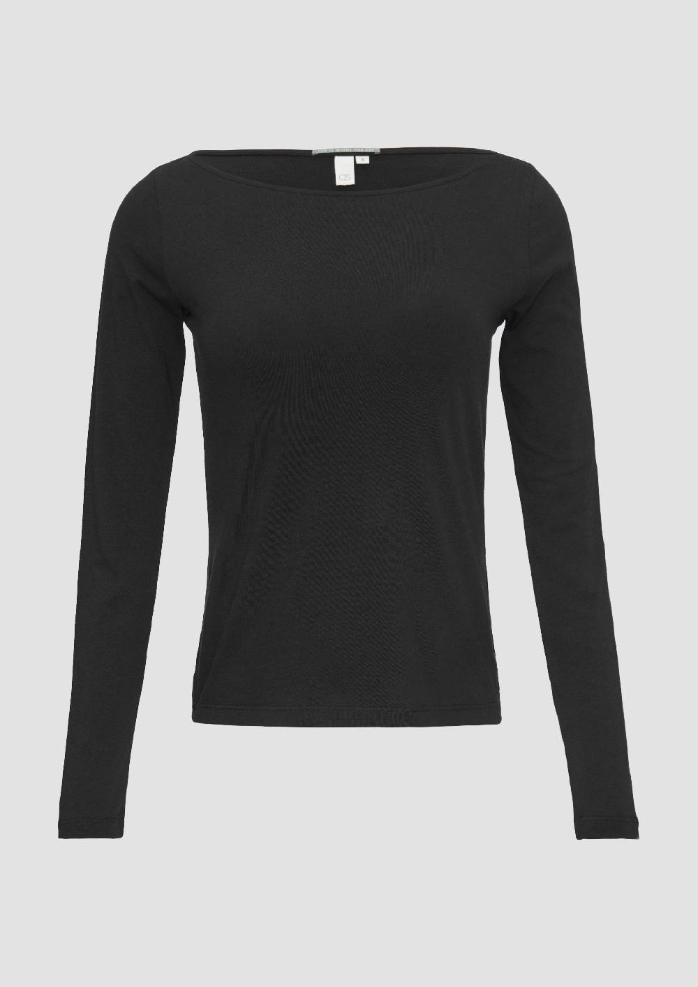 S.Oliver Baumwollshirt Mit U-Boot-Ausschnitt