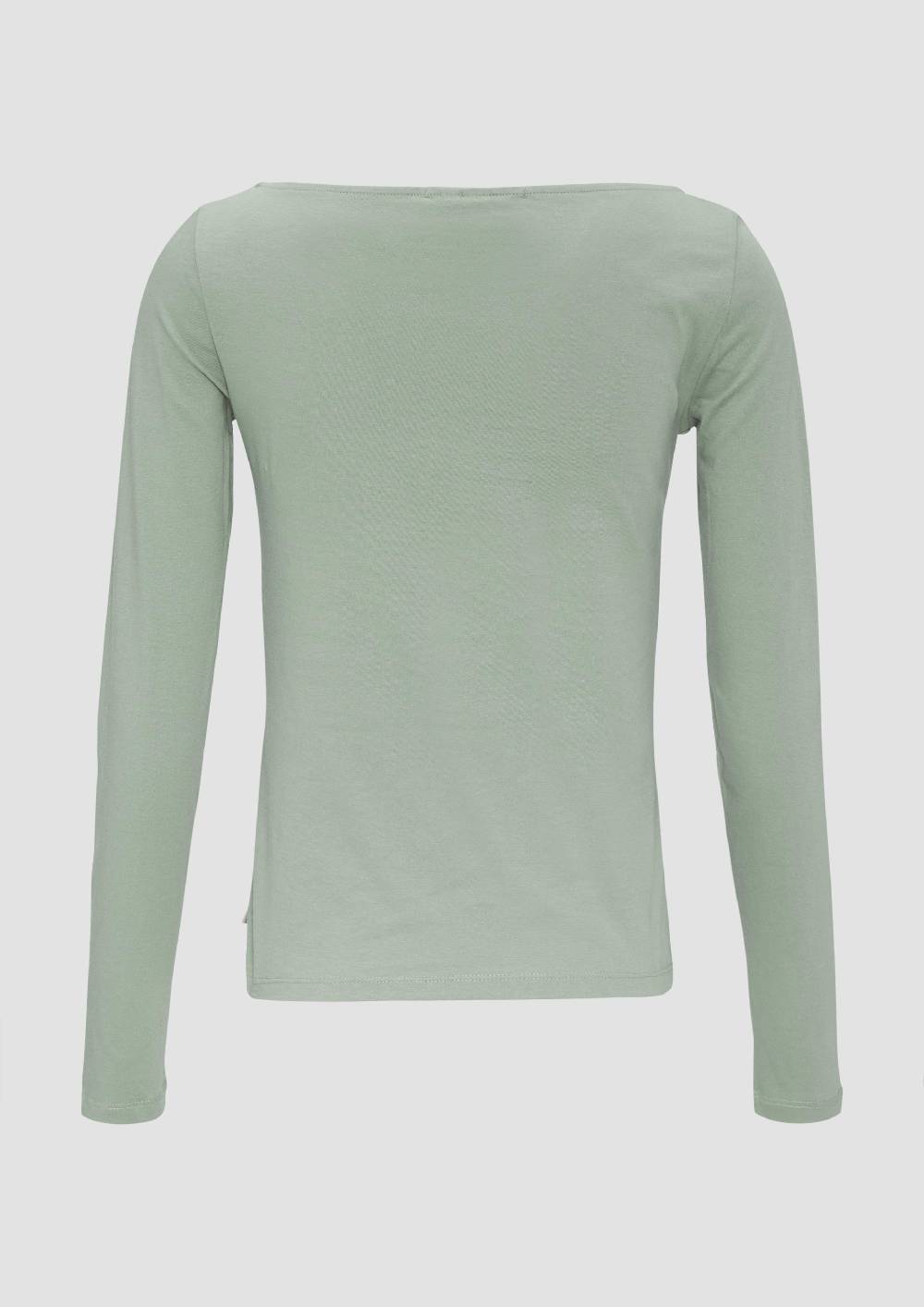 S.Oliver Baumwollshirt Mit U-Boot-Ausschnitt